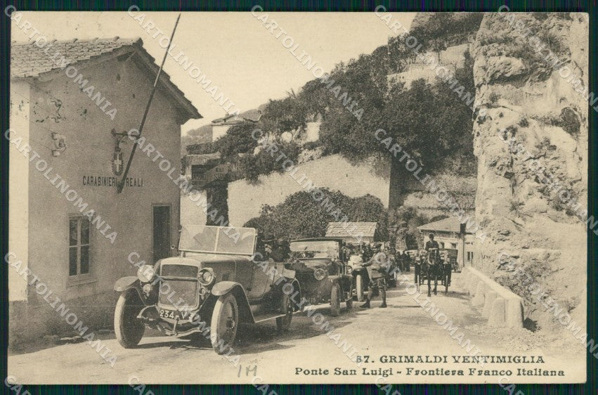 Imperia Ventimiglia Grimaldi Frontiera Franco Itaiana Auto cartolina QZ7901 – fronte