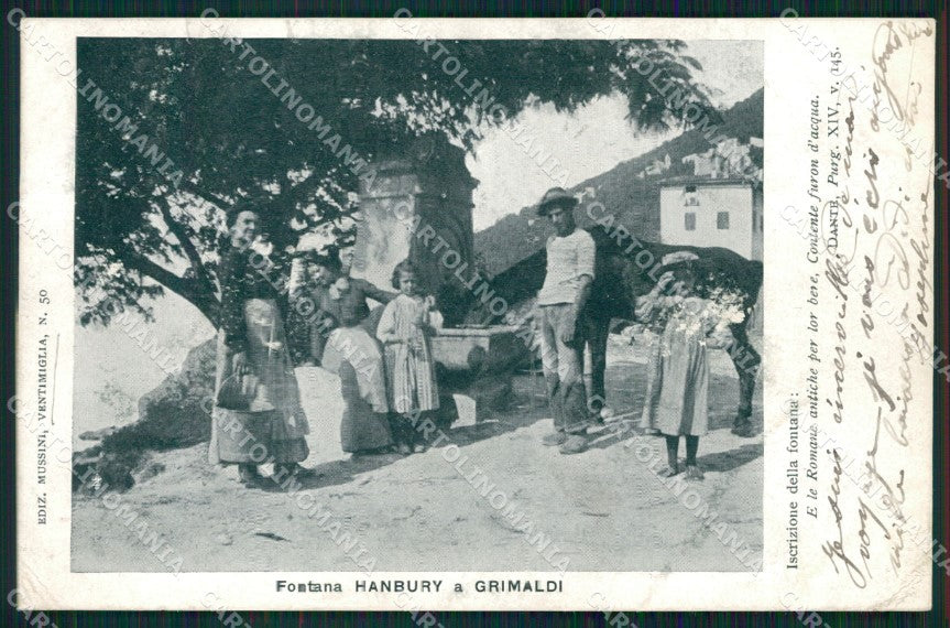Imperia Ventimiglia Grimaldi Fontana Hanbury Cavallo ABRASA cartolina QZ7904 – fronte