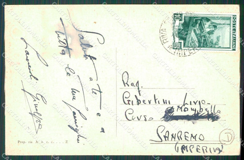 Imperia Riva Ligure Saluti da cartolina QZ7909 – retro