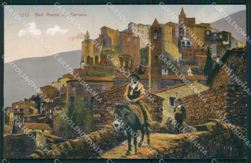 Imperia Ceriana Asino cartolina QZ7924 – fronte