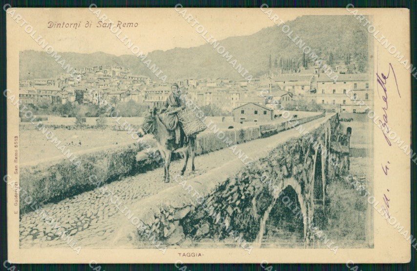 Imperia Taggia Asino cartolina QZ7927 – fronte