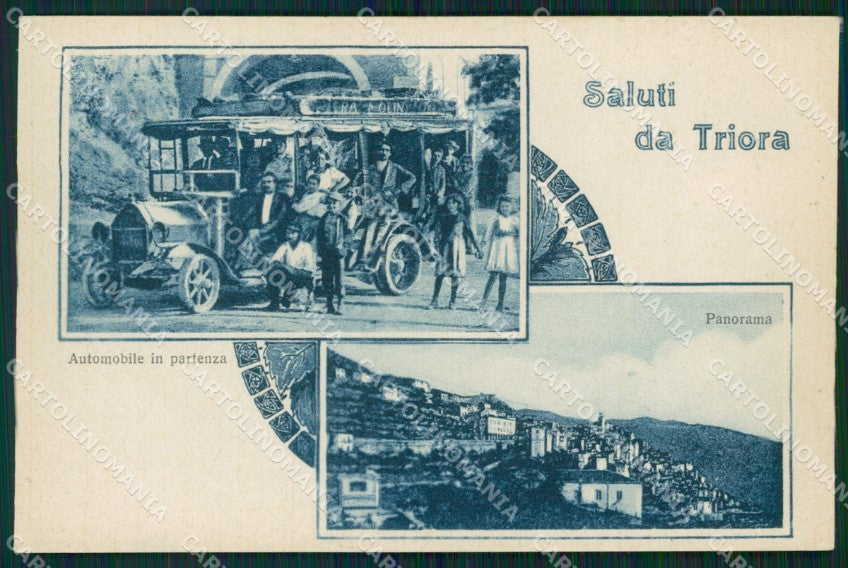 Imperia Triora Saluti da Corriera cartolina QZ7954 – fronte