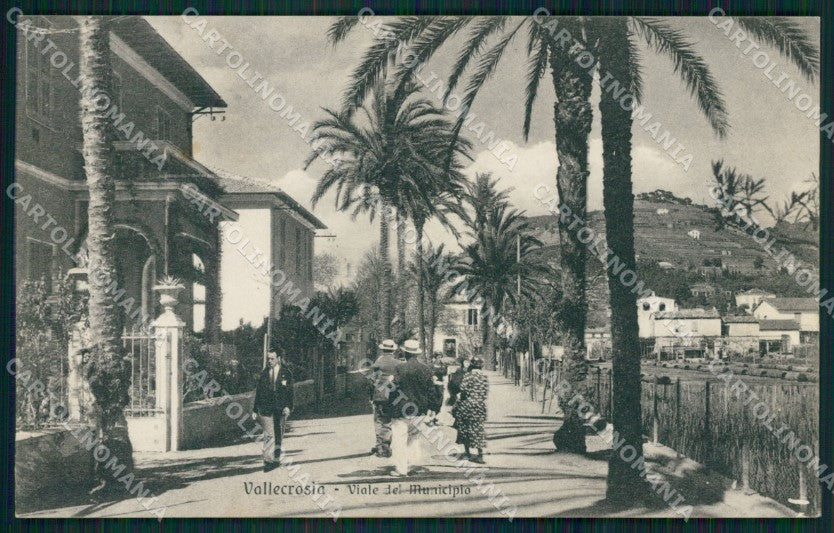 Imperia Vallecrosia RIFILATA cartolina QZ7955 – fronte