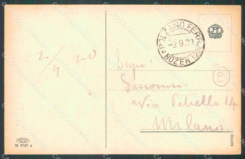 Bolzano Città Tram cartolina QZ7982 – retro