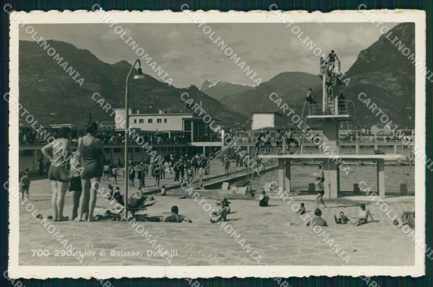 Bolzano Città Lido di Piscina Foto cartolina QZ7987 – fronte