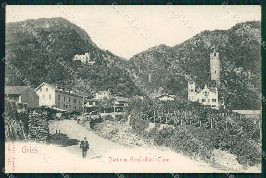 Bolzano Città Gries PIEGHE cartolina QZ7995 – fronte
