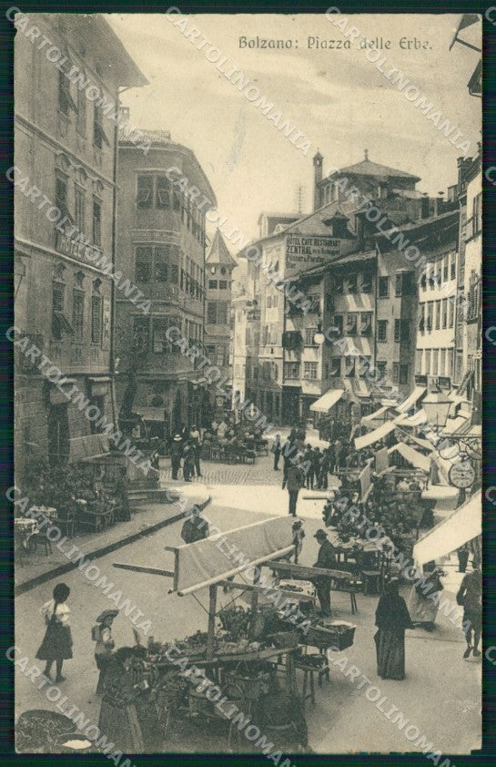 Bolzano Città Piazza Erbe Mercato cartolina QZ8006 – fronte