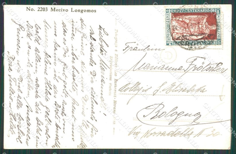 Bolzano Renon Longomoso PIEGA Foto cartolina QZ8017 – retro
