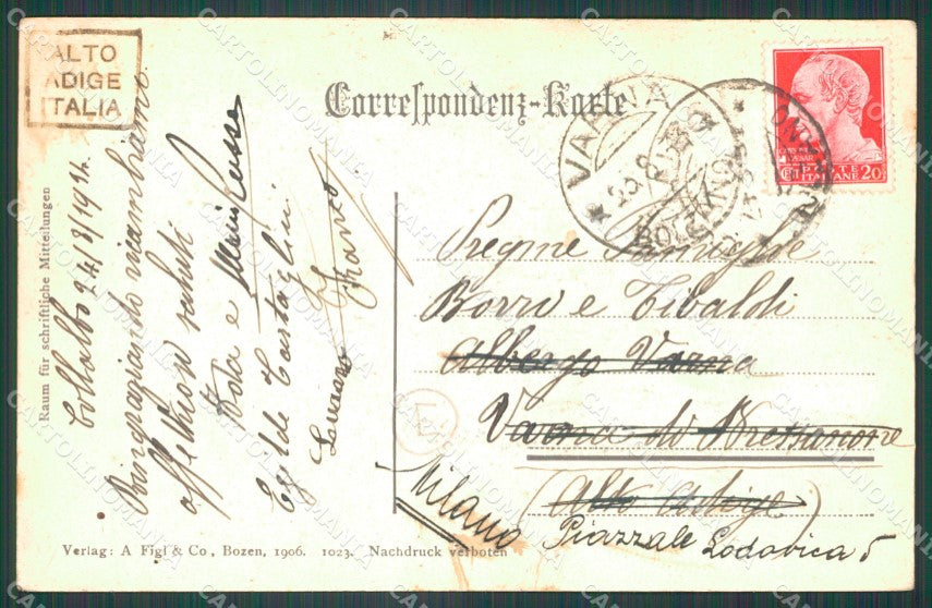 Bolzano Renon Collalbo cartolina QZ8019 – retro