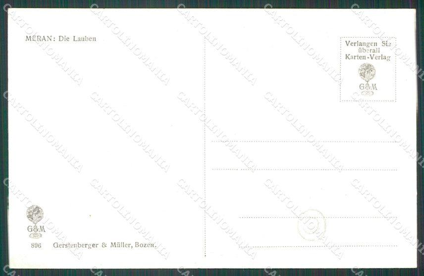 Bolzano Merano cartolina QZ8039 – retro
