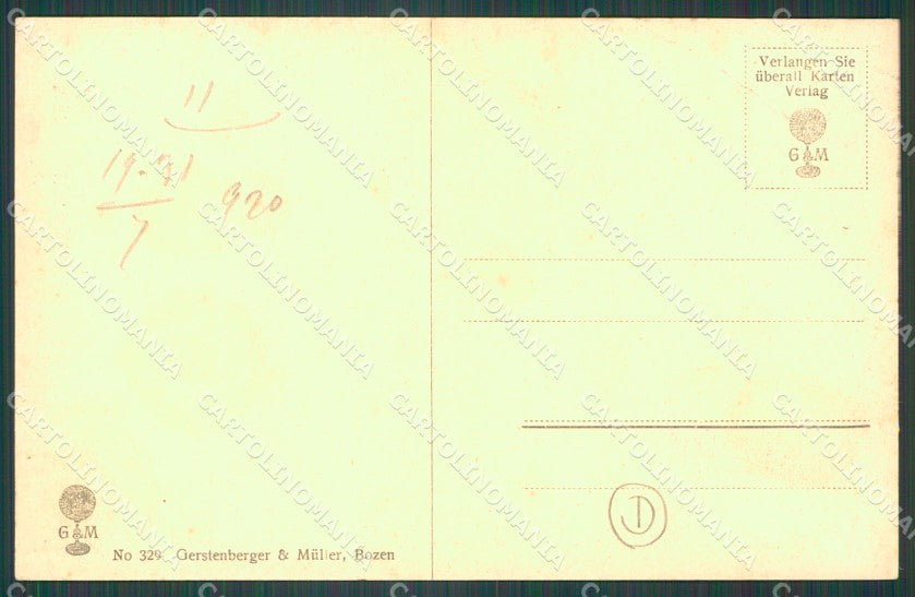 Bolzano Merano Buoi PIEGA cartolina QZ8048 – retro