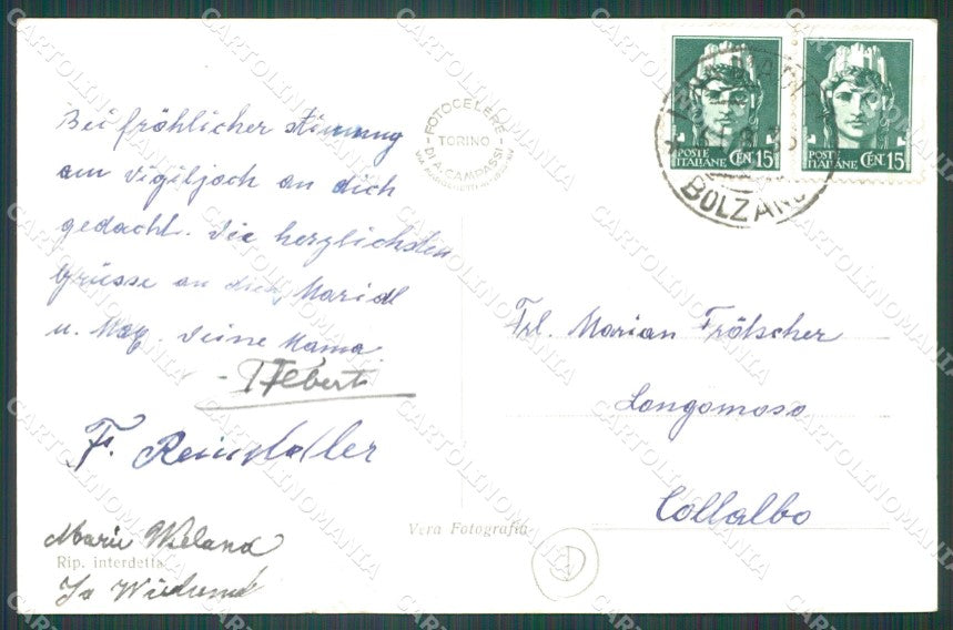 Bolzano Merano Giogo San Vigilio Foto cartolina QZ8051 – retro