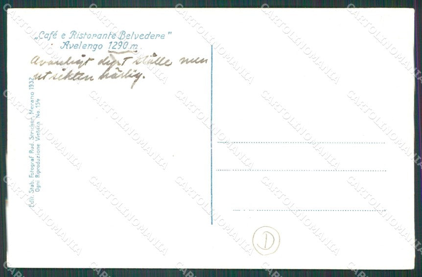 Bolzano Avelengo Foto cartolina QZ8053 – retro