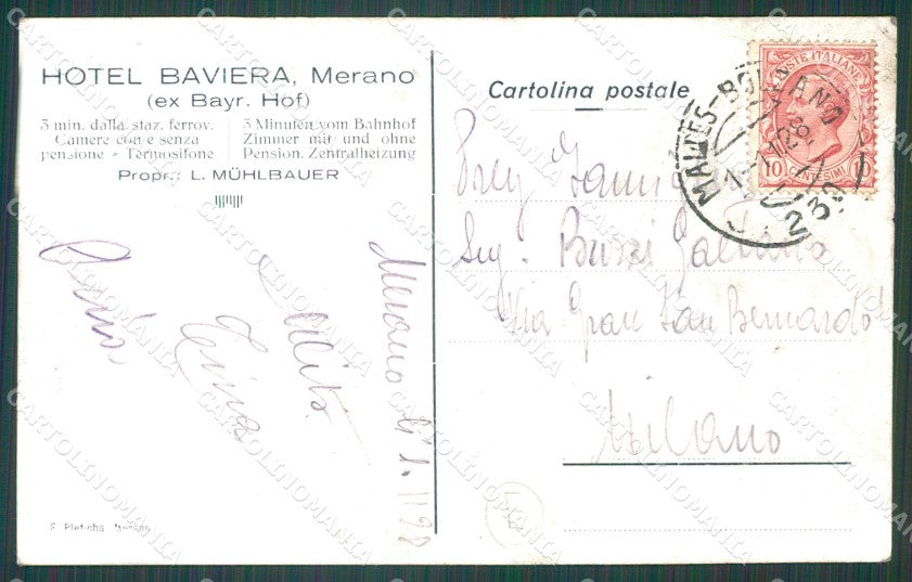Bolzano Merano cartolina QZ8058 – retro