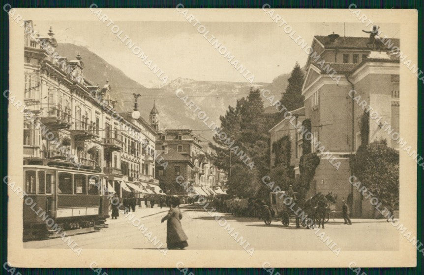 Bolzano Merano Tram Carrozza Teatro cartolina QZ8060 – fronte