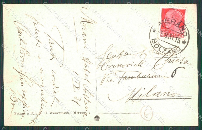 Bolzano Merano cartolina QZ8068 – retro