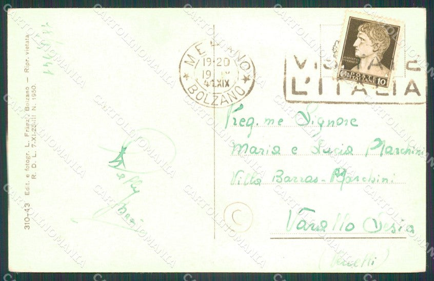 Bolzano Merano Costumi cartolina QZ8073 – retro