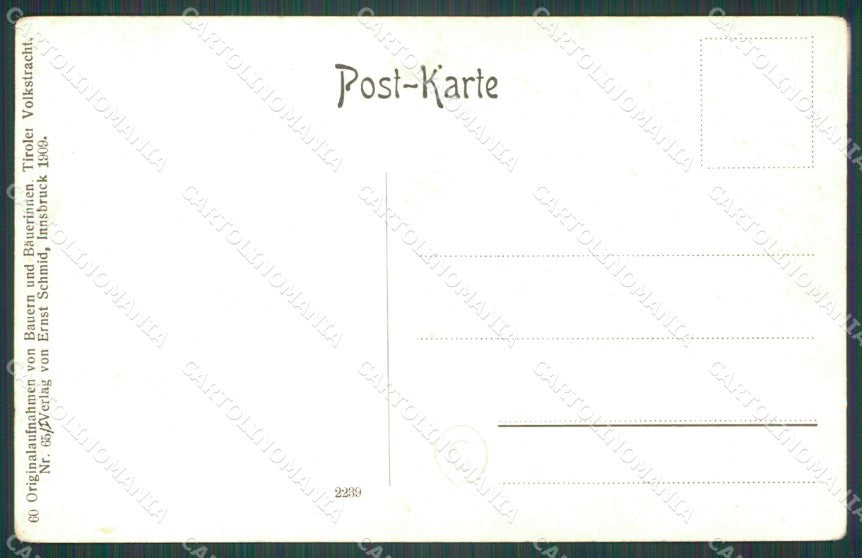 Bolzano Merano Costumi cartolina QZ8074 – retro