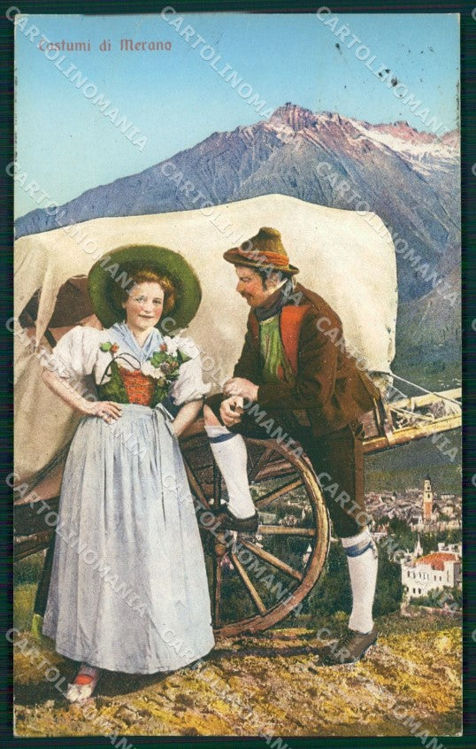 Bolzano Merano Costumi cartolina QZ8080 – fronte