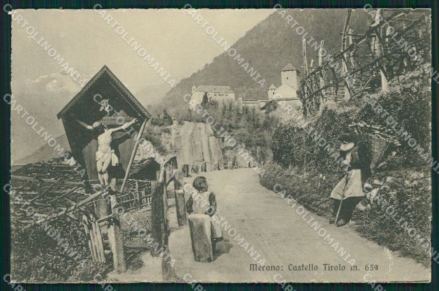 Bolzano Merano Castello Tirolo Costumi cartolina QZ8091 – fronte