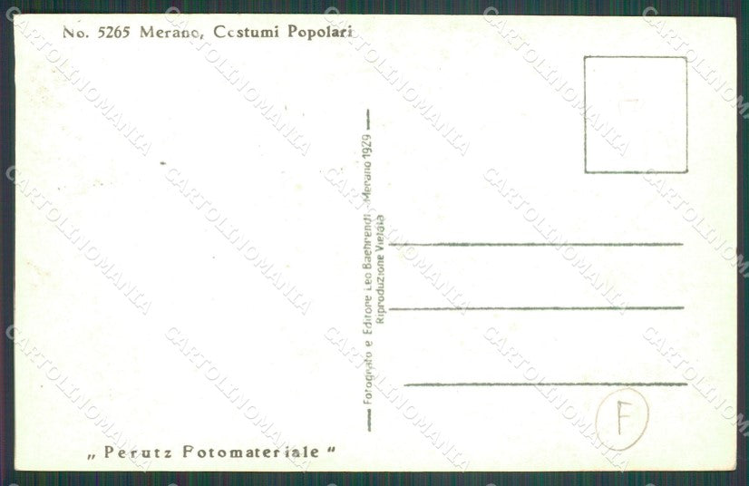 Bolzano Merano Costumi Foto cartolina QZ8103 – retro