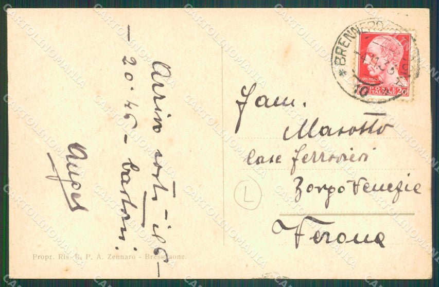 Bolzano Bressanone PIEGHINA cartolina QZ8134 – retro