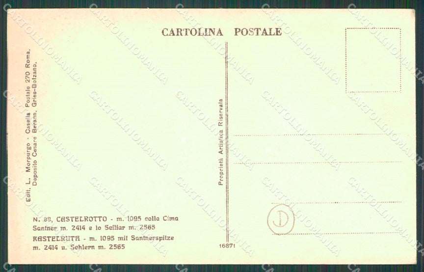 Bolzano Castelrotto cartolina QZ8147 – retro