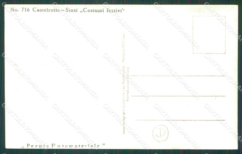 Bolzano Castelrotto Costumi Foto cartolina QZ8149 – retro