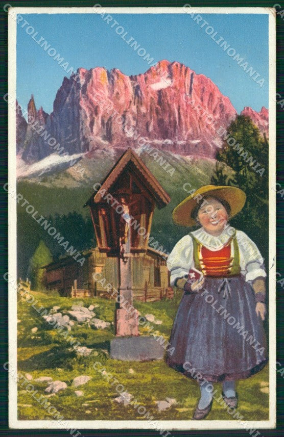 Bolzano Catinaccio Costumi cartolina QZ8157 – fronte