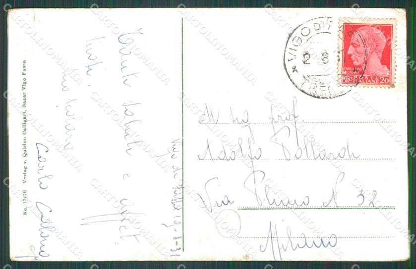 Bolzano Catinaccio PIEGA cartolina QZ8158 – retro