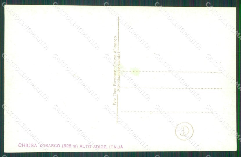 Bolzano Chiusa d'Isarco Foto cartolina QZ8164 – retro