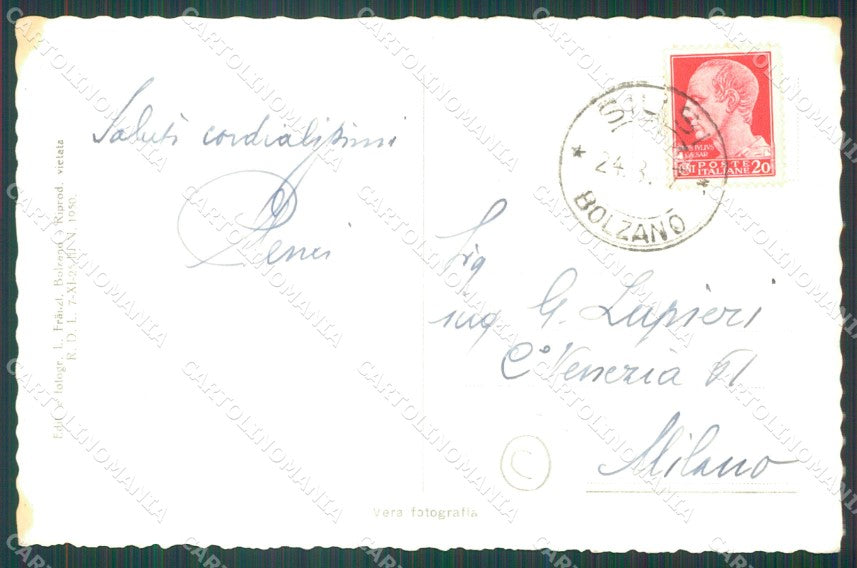Bolzano Fiè Laghetto di Foto cartolina QZ8179 – retro