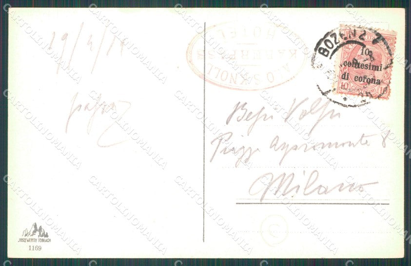 Bolzano Passo di Carezza cartolina QZ8182 – retro