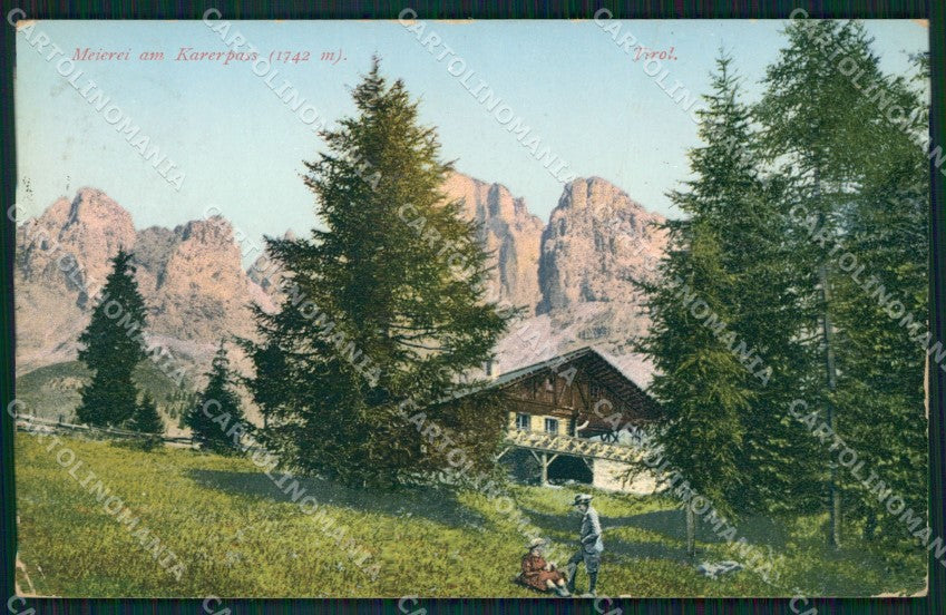 Bolzano Passo di Carezza PIEGHINA cartolina QZ8187 – fronte