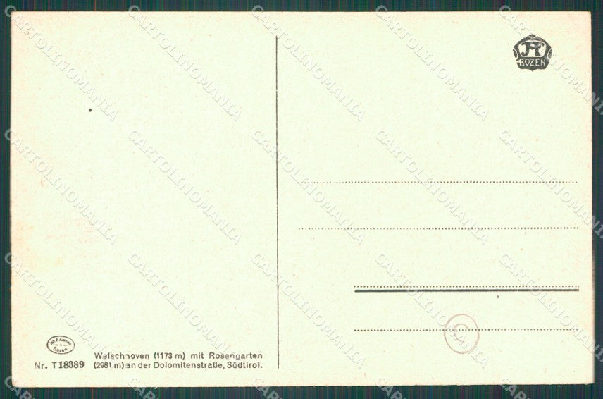 Bolzano Nova Levante cartolina QZ8190 – retro
