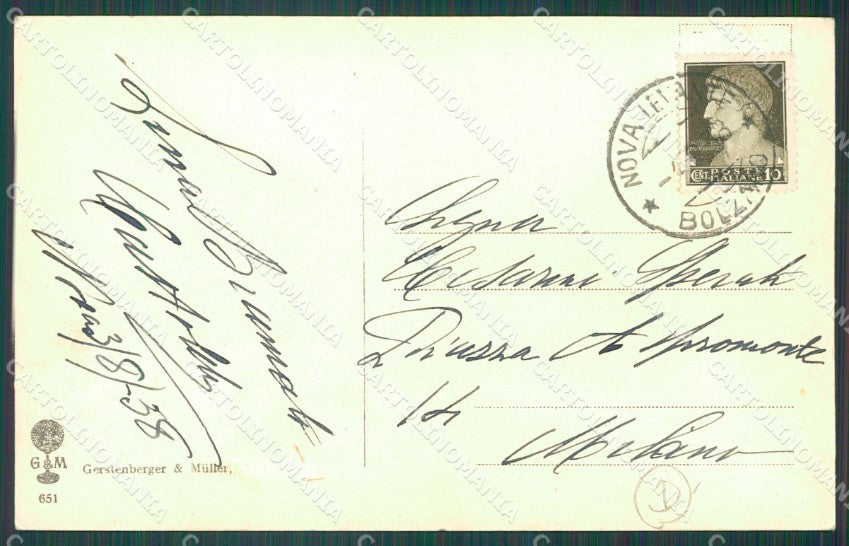 Bolzano Nova Levante ABRASA cartolina QZ8193 – retro