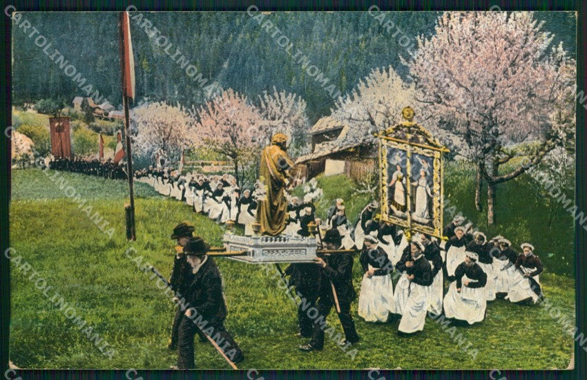 Bolzano Nova Levante Costumi Processione cartolina QZ8202 – fronte
