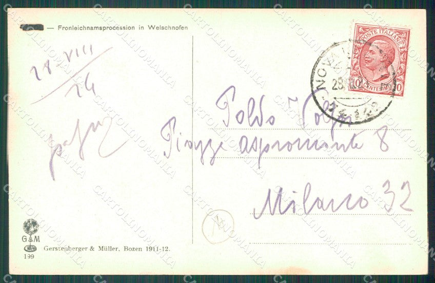 Bolzano Nova Levante Costumi Processione cartolina QZ8202 – retro