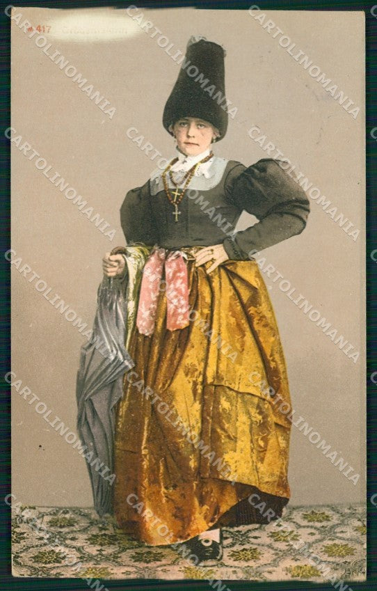 Bolzano Val Gardena Selva di Costumi ABRASA cartolina QZ8204 – fronte