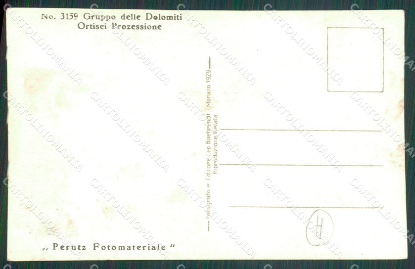 Bolzano Ortisei Costumi Processione ABRASA Foto cartolina QZ8216 – retro