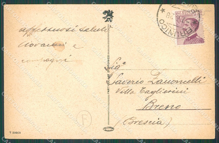 Bolzano Brunico cartolina QZ8229 – retro