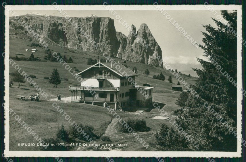 Bolzano Castelrotto Alpe di Siusi Rifugio Delai Foto cartolina QZ8268 – fronte