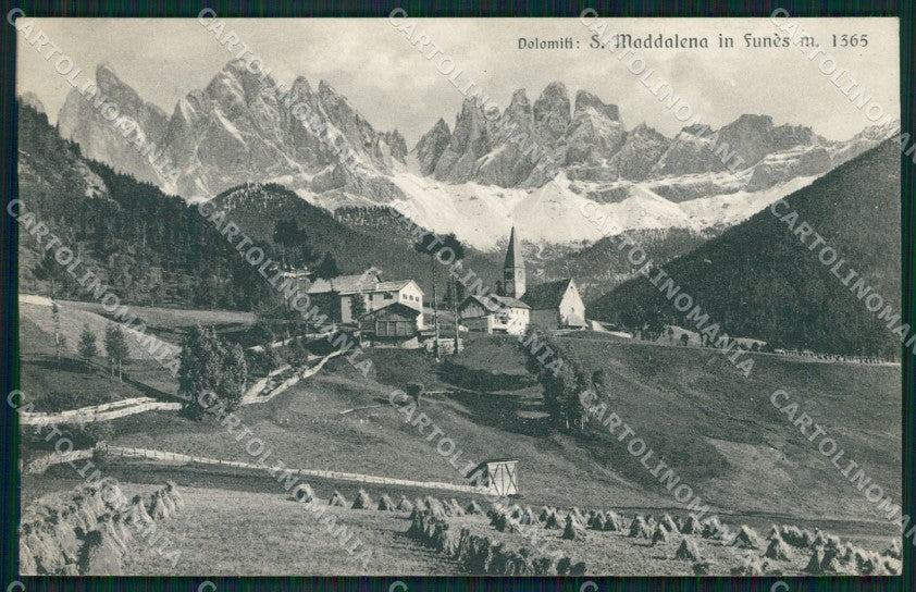 Bolzano Funes Santa Maddalena in cartolina QZ8297 – fronte