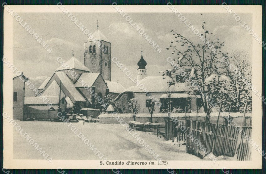 Bolzano San Candido Val Pusteria Nevicata cartolina QZ8313 – fronte