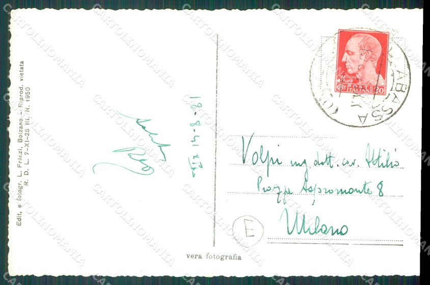 Bolzano Villabassa Foto cartolina QZ8328 – retro