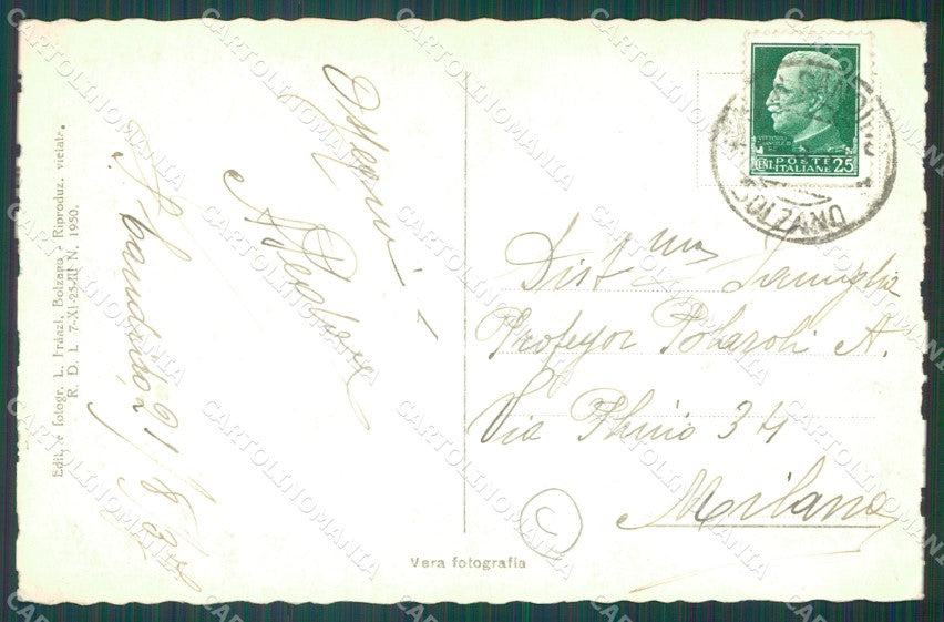 Bolzano Val Pusteria Cosumi PIEGA Foto cartolina QZ8331 – retro