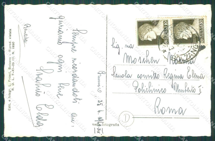 Bolzano Val Pusteria Cosumi Foto cartolina QZ8333 – retro