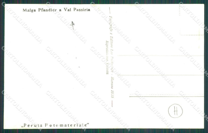 Bolzano Val Passiria Malga Pfandler Militare Foto cartolina QZ8353 – retro