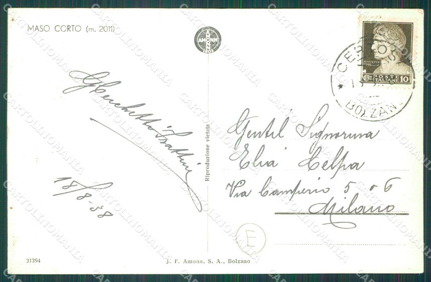 Bolzano Senales Maso Corto Val Senales Foto cartolina QZ8358 – retro