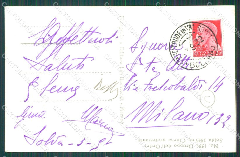 Bolzano Stelvio Solda Gruppo Ortler Foto cartolina QZ8364 – retro